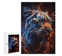 Rompecabezas 1000 PCS para Adolescentes Electric Tiger Portrait -6 Rompecabezas para Adultos Juguete Decoración De Pared Mejora La Memoria Ayuda A Ejercitar El Cerebro 1000 PCS