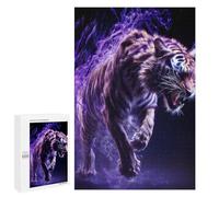 Rompecabezas 1000 PCS para Adolescentes Electric Tiger Roar -2 Rompecabezas para Adultos Juguete Decoración De Pared Mejora La Memoria Ayuda A Ejercitar El Cerebro 1000 PCS