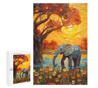 Rompecabezas 1000 PCS para Adolescentes Elephant Color Rompecabezas para Adultos Juego Familiar Decoración del Hogar para Cumpleaños, Navidad 1000 PCS