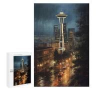 Rompecabezas 1000 PCS para Adolescentes Emerald City Seattle USA Rompecabezas para Adultos Juego Familiar Decoración del Hogar para Cumpleaños, Navidad 1000 PCS