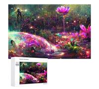 Rompecabezas 1000 PCS para Adolescentes Enchanted Forest with Mystical Flowers Rompecabezas Juegos Relajantes Mejora La Memoria Oferta como Regalos para Toda La Familia 1000 PCS