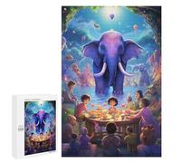 Rompecabezas 1000 PCS para Adolescentes Enchanted Tea Party in The Forest Rompecabezas para Adultos Juegos Relajantes Difícil Difícil Desafío Educativo 1000 PCS