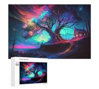 Rompecabezas 1000 PCS para Adolescentes Enchanted Tree at Twilight Rompecabezas para Adultos Juego Familiar Carrera De Velocidad De Manos Regalos para Reducir El Estrés 1000 PCS