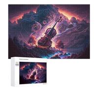 Rompecabezas 1000 PCS para Adolescentes Enchanted Violin in Stormscape Rompecabezas para Adultos Juego De Ingenio Análisis Y Lógica 1000 PCS