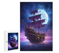 Rompecabezas 1000 PCS para Adolescentes Fantasy Pirate Ship Rompecabezas para Adultos Juego Familiar Una Obra De Arte como Regalo para Toda La Familia 1000 PCS
