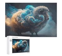 Rompecabezas 1000 PCS para Adolescentes Fantasy Sheep with Futuristic Headphones Rompecabezas para Adultos Juguete Decoración De Pared Mejora La Memoria Ayuda A Ejercitar El Cerebro 1000 PCS