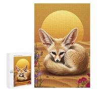 Rompecabezas 1000 PCS para Adolescentes Fennec Fox in Desert Landscape Rompecabezas DIY Juguetes Una Obra De Arte como Regalo para Toda La Familia 1000 PCS
