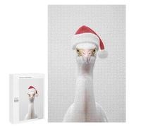Rompecabezas 1000 PCS para Adolescentes Festive Egret Bird with Santa Hat Rompecabezas para Adultos Juego Práctico Regalo De Cumpleaños Regalo De Cumpleaños, Regalos, 1000 PCS