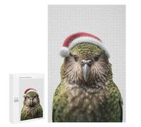Rompecabezas 1000 PCS para Adolescentes Festive Kakapo Bird with Santa Hat Rompecabezas para Adultos Juego Práctico Pero Divertido Y Humorístico Regalo De Cumpleaños, Regalos, 1000 PCS