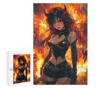Rompecabezas 1000 PCS para Adolescentes Fiery Anime Demon Girl Rompecabezas DIY Juguetes Una Obra De Arte como Regalo para Toda La Familia 1000 PCS