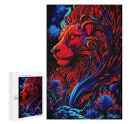 Rompecabezas 1000 PCS para Adolescentes Flame and Forest A Lion's Majesty Rompecabezas para Adultos Juegos Divertidos Una Obra De Arte Ayuda A Ejercitar El Cerebro 1000 PCS