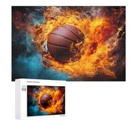 Rompecabezas 1000 PCS para Adolescentes Flaming Basketball Ignition Rompecabezas para Adultos Juego De Ingenio Análisis Y Lógica 1000 PCS