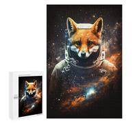 Rompecabezas 1000 PCS para Adolescentes Fox Astronaut in Space-1 Rompecabezas para Adultos Rompecabezas Mejora La Memoria Desafío Educativo Reducción del Estrés Regalos 1000 PCS