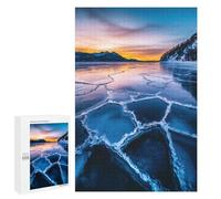 Rompecabezas 1000 PCS para Adolescentes Frozen Lake Sunset Rompecabezas Juego De Ingenio Aliviador De Estrés Desafiante para Completar 1000 PCS