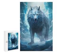Rompecabezas 1000 PCS para Adolescentes Frozen Wolf in Ice World Rompecabezas Juegos Familiares Ensamblaje De Patrones Cumpleaños Y Navidad 1000 PCS