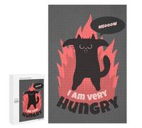 Rompecabezas 1000 PCS para Adolescentes Funny I Am Hungry Cat Rompecabezas para Adultos Juego Práctico Regalo De Cumpleaños Regalo De Cumpleaños, Regalos, 1000 PCS