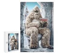 Rompecabezas 1000 PCS para Adolescentes Funny Yeti on The Toilet Rompecabezas Juegos Familiares Ensamblaje De Patrones Cumpleaños Y Navidad 1000 PCS