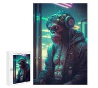 Rompecabezas 1000 PCS para Adolescentes Futuristic Chimpanzee Rompecabezas para Adultos Juego Práctico Arte De Pared Desafiante De Completar 1000 PCS