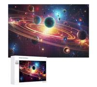 Rompecabezas 1000 PCS para Adolescentes Galactic Dreamscape A Cosmic Journey Through Stars and Planets Rompecabezas para Adultos Juegos Relajantes Decoración Interacción Entre Padres E Hijos