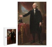 Rompecabezas 1000 PCS para Adolescentes George Washington Portrait Rompecabezas para Adultos Juego Familiar Decoración del Hogar para Cumpleaños, Navidad 1000 PCS