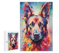 Rompecabezas 1000 PCS para Adolescentes German Shepherd Colorful Rompecabezas para Adultos Juego Práctico Decoración del Hogar Cumpleaños Y Navidad 1000 PCS