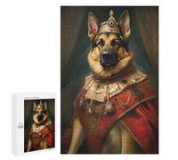 Rompecabezas 1000 PCS para Adolescentes German Shepherd The King Rompecabezas para Adultos Juegos Relajantes Decoración del Hogar Cumpleaños Y Navidad 1000 PCS