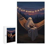 Rompecabezas 1000 PCS para Adolescentes Ghost Reading in A Hammock Rompecabezas DIY Juguetes Una Obra De Arte como Regalo para Toda La Familia 1000 PCS