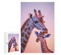Rompecabezas 1000 PCS para Adolescentes Giraffe Mother and Calf Rompecabezas para Adultos Juego Familiar Una Obra De Arte como Regalo para Toda La Familia 1000 PCS