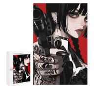 Rompecabezas 1000 PCS para Adolescentes Girl with Gun Rompecabezas para Adultos Juguetes DIY para La Diversión Familiar Ayuda A Ejercitar El Cerebro 1000 PCS