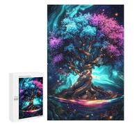 Rompecabezas 1000 PCS para Adolescentes Glowing Tree of Life Rompecabezas para Adultos Juguete Decoración De Pared Difícil Difícil Desafiante De Completar 1000 PCS