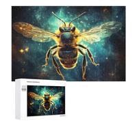 Rompecabezas 1000 PCS para Adolescentes Golden Bee in Cosmic Light Rompecabezas para Adultos Juego Familiar Carrera De Velocidad De Manos Regalos para Reducir El Estrés 1000 PCS