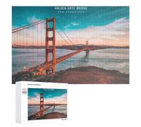 Rompecabezas 1000 PCS para Adolescentes Golden Gate Bridge, San Francisco Rompecabezas para Adultos Juegos Divertidos Una Obra De Arte Ayuda A Ejercitar El Cerebro 1000 PCS