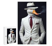 Rompecabezas 1000 PCS para Adolescentes Goose Duck in White Suit Rompecabezas Juego De Ingenio Aliviador De Estrés Desafiante para Completar 1000 PCS