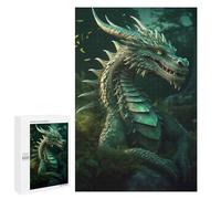 Rompecabezas 1000 PCS para Adolescentes Green Emerald Dragon Rompecabezas para Adultos Juego Familiar Una Obra De Arte como Regalo para Toda La Familia 1000 PCS