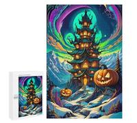 Rompecabezas 1000 PCS para Adolescentes Halloween Haunted Castle Rompecabezas para Adultos Juegos Divertidos Una Obra De Arte Ayuda A Ejercitar El Cerebro 1000 PCS
