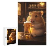 Rompecabezas 1000 PCS para Adolescentes Hamster with Beer in A Bar Rompecabezas para Adultos Juego Familiar Decoración del Hogar para Cumpleaños, Navidad 1000 PCS