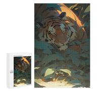 Rompecabezas 1000 PCS para Adolescentes Hidden Tiger in Shadows -1 Rompecabezas para Adultos Juguete Decoración De Pared Mejora La Memoria Ayuda A Ejercitar El Cerebro 1000 PCS