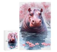 Rompecabezas 1000 PCS para Adolescentes Hippopotamus Rompecabezas para Adultos Juegos De Relajación Vacaciones En Casa Matar El Tiempo 1000 PCS