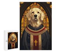 Rompecabezas 1000 PCS para Adolescentes Holy Golden Retriever Art Rompecabezas para Adultos Juego Práctico Decoración del Hogar Cumpleaños Y Navidad 1000 PCS