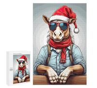 Rompecabezas 1000 PCS para Adolescentes Horse Christmas Rompecabezas para Adultos Juegos De Relajación Vacaciones En Casa Matar El Tiempo 1000 PCS