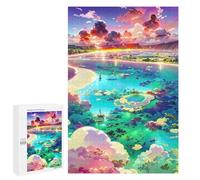 Rompecabezas 1000 PCS para Adolescentes Island Paradise at Sunset Rompecabezas para Adultos Juego De Ingenio Análisis Y Lógica 1000 PCS