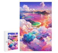 Rompecabezas 1000 PCS para Adolescentes Island Paradise Beyond The Clouds Rompecabezas para Adultos Juegos Divertidos Una Obra De Arte Ayuda A Ejercitar El Cerebro 1000 PCS