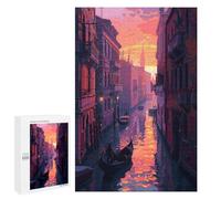 Rompecabezas 1000 PCS para Adolescentes Italy Venice Pixel Art Rompecabezas para Adultos Juguete Decoración De Pared Difícil Difícil Desafiante De Completar 1000 PCS