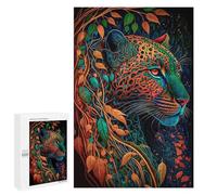 Rompecabezas 1000 PCS para Adolescentes Jaguar in The Enchanted Forest -1 Rompecabezas para Adultos Juegos Relajantes Difícil Difícil Desafío Educativo 1000 PCS