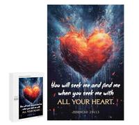 Rompecabezas 1000 PCS para Adolescentes Jeremiah Bible Verse Rompecabezas Juego De Ingenio Aliviador De Estrés Desafiante para Completar 1000 PCS