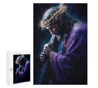 Rompecabezas 1000 PCS para Adolescentes Jesus Carrying The Cross Rompecabezas para Adultos Juego Práctico Decoración del Hogar Cumpleaños Y Navidad 1000 PCS