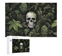 Rompecabezas 1000 PCS para Adolescentes Jungle Skull Nature's Reclamation Rompecabezas para Adultos Juegos Relajantes Decoración Interacción Entre Padres E Hijos 1000 PCS