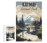 Rompecabezas 1000 PCS para Adolescentes Katmai National Park Rompecabezas para Adultos Juego Práctico Arte De Pared Desafiante De Completar 1000 PCS