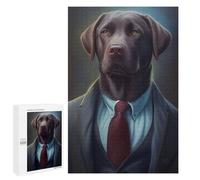 Rompecabezas 1000 PCS para Adolescentes Labrador Retrieve Dog Suit Rompecabezas para Adultos Juego Práctico Arte De Pared Desafiante De Completar 1000 PCS