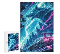 Rompecabezas 1000 PCS para Adolescentes Lightning Super Car Wolf Rompecabezas para Adultos Juguete Decoración De Pared Difícil Difícil Desafiante De Completar 1000 PCS